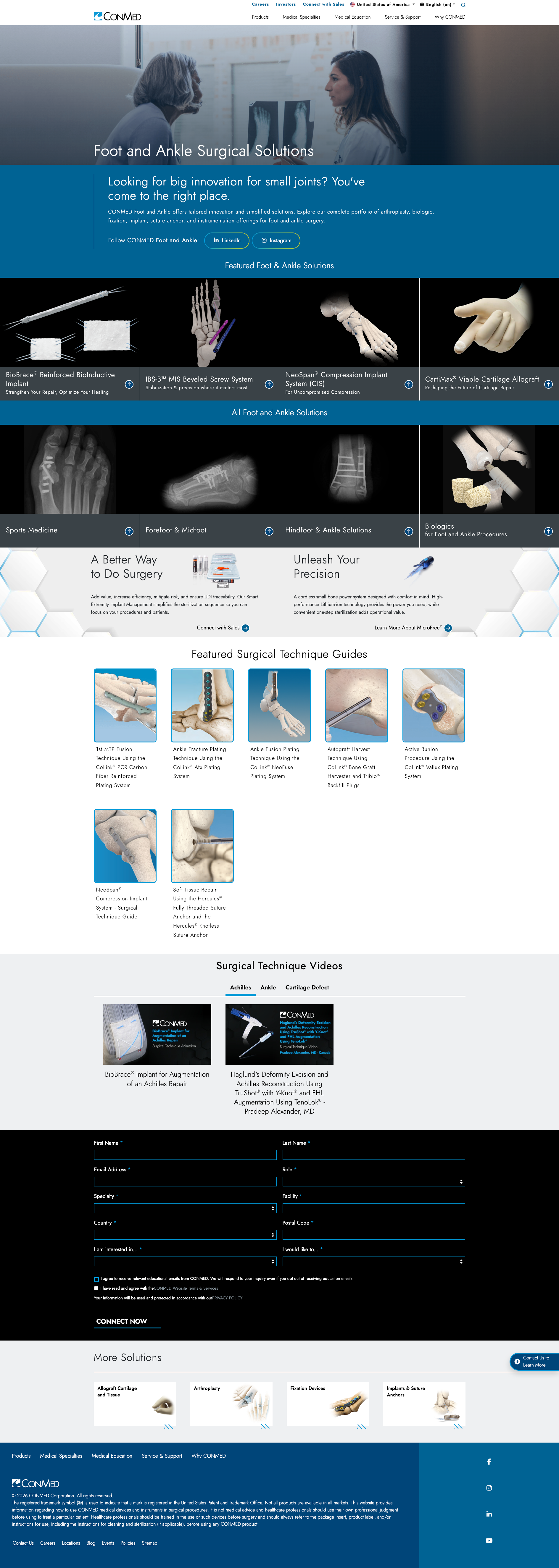 Foot and Ankle Solutions (B2B) screenshot.