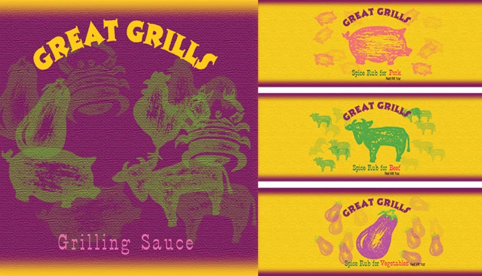BBQ gift package concept.