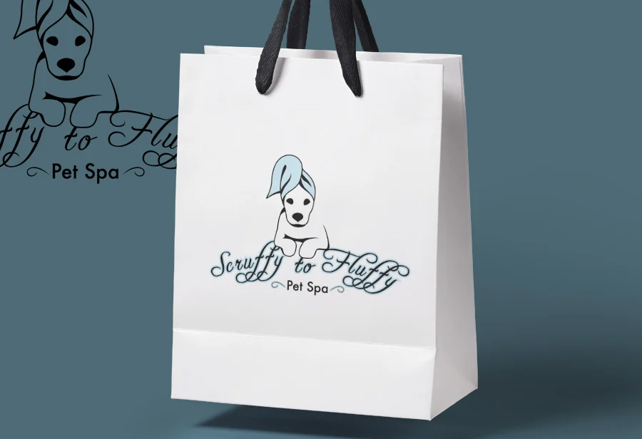 Pet spa logo design.
