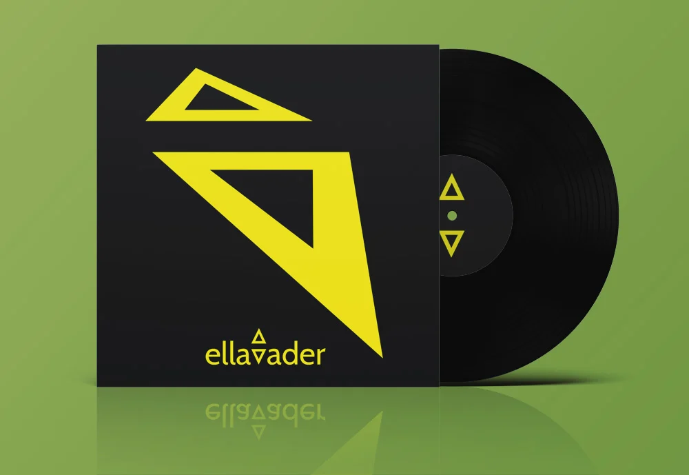 EllaVader logo mockup variation.