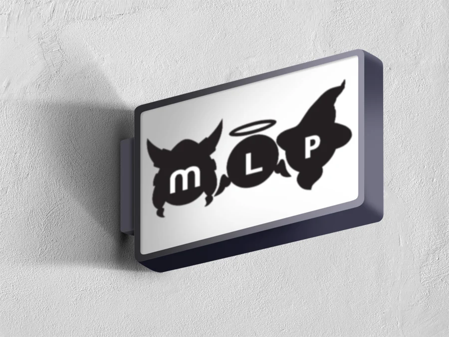 MLP signage logo mockup.